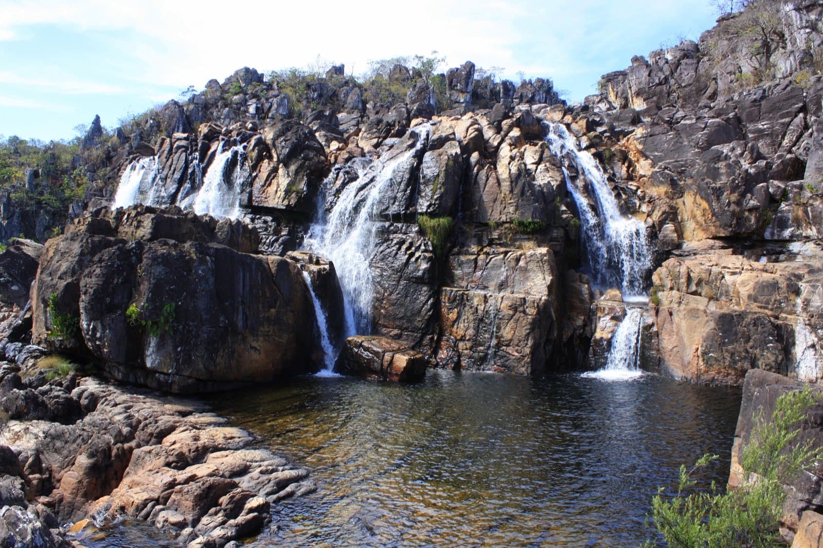 Cachoeira dos Cariocas ou Carioquinhas no Parque Nacional da Chapada dos Veadeiros.