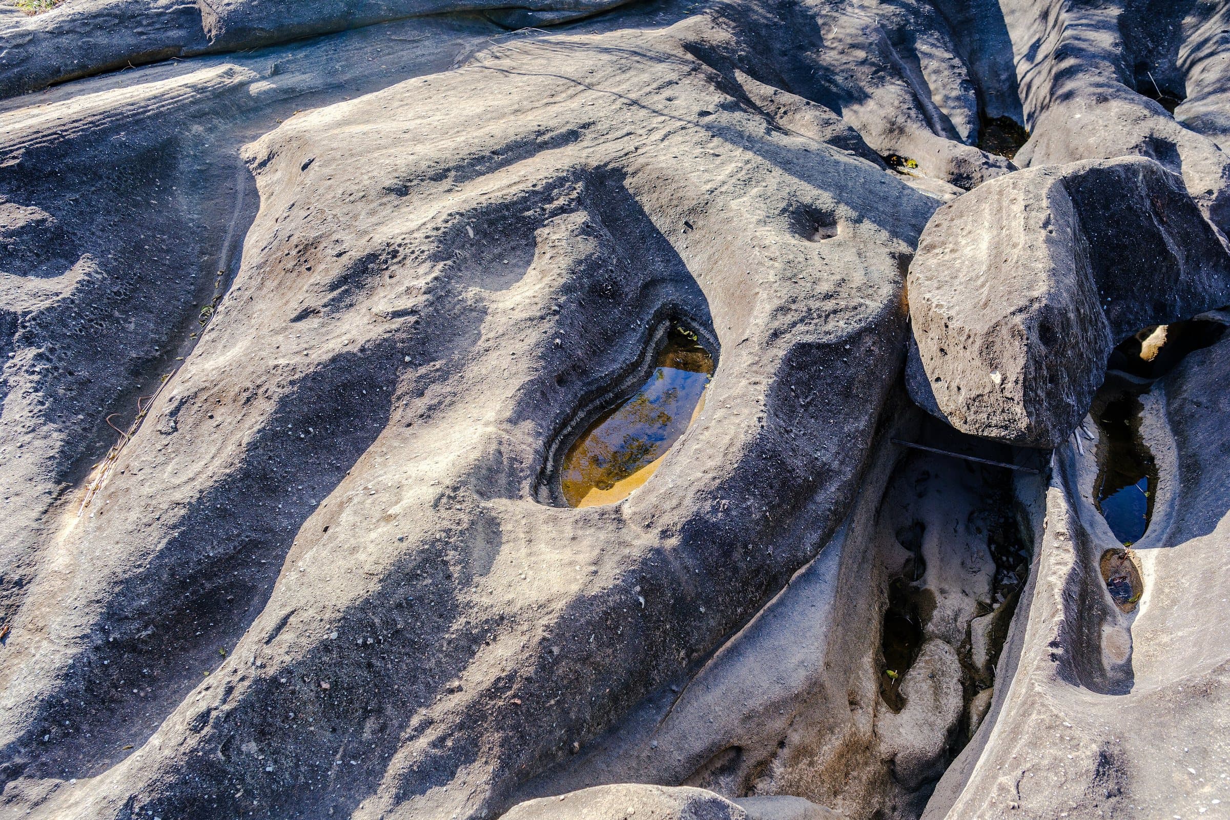Valley of the Moon, near São Jorge: rocks carved by the São Miguel River